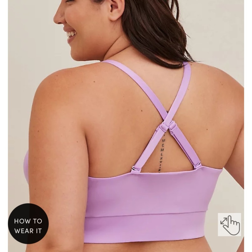 Torrid Lightly Lined Microfiber Surplice Bralette Size 00 NWT